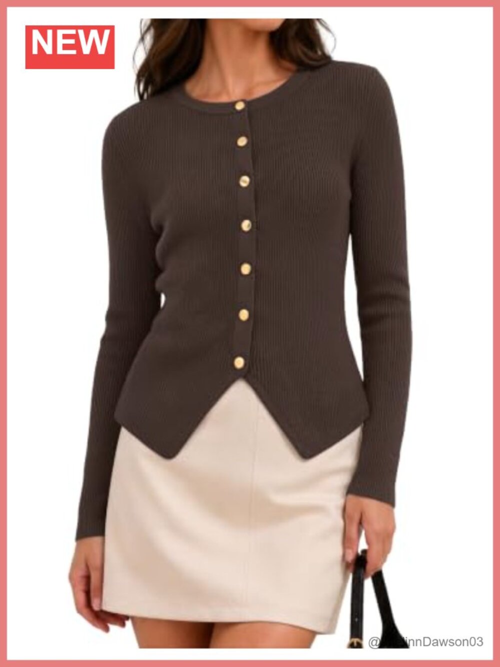 Ribbed Knit Button Front Cardigan Sweater